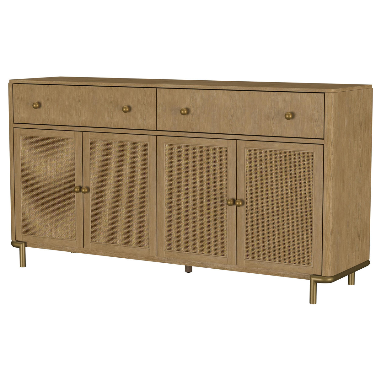 Arini Sand Wash 2-Drawer Cane Door Dining Sideboard Server by Coaster at Eve Furniture