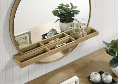 Arini Sand Wash 2-piece Makeup Vanity Table and Mirror Set by Coaster at Eve Furniture