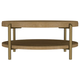 Arini Sand Wash 2-Piece Round Coffee and End Table Set by Coaster at Eve Furniture