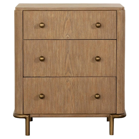 Arini Sand Wash 3-Drawer Nightstand with Dual USB Ports by Coaster at Eve Furniture
