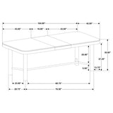 Arini Sand Wash 5-Piece Extension Leaf Dining Table Set by Coaster at Eve Furniture