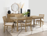 Arini Sand Wash 5-Piece Extension Leaf Dining Table Set by Coaster at Eve Furniture