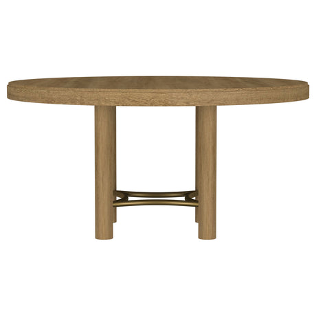Arini Sand Wash 60-inch Round Wood Dining Room Table by Coaster at Eve Furniture