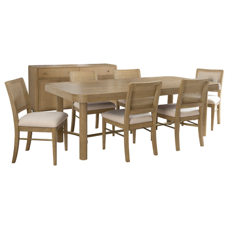 Arini Sand Wash 7-Piece Extension Leaf Dining Room Set by Coaster at Eve Furniture