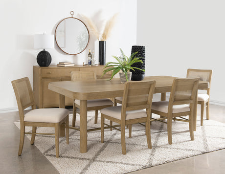 Arini Sand Wash 7-Piece Extension Leaf Dining Room Set by Coaster at Eve Furniture