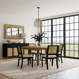 Arini Sand Wash and Black 5-Piece Round Dining Room Set by Coaster at Eve Furniture