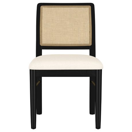 Arini Sand Wash and Black 7-Piece Round Dining Room Set by Coaster at Eve Furniture