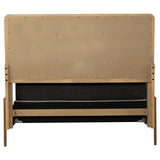 Arini Sand Wash and Natural Cane Upholstered Queen Panel Bed by Coaster at Eve Furniture