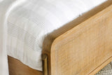 Arini Sand Wash and Natural Cane Upholstered Queen Panel Bed by Coaster at Eve Furniture