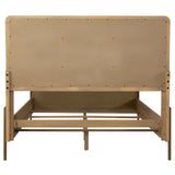 Arini Sand Wash and Natural Cane Upholstered Queen Panel Bed by Coaster at Eve Furniture