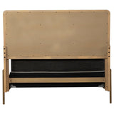 Arini Sand Wash and Natural Cane Upholstered Queen Panel Bed by Coaster at Eve Furniture