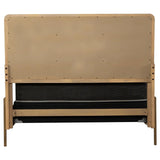 Arini Sand Wash and Natural Cane Upholstered Queen Panel Bed by Coaster at Eve Furniture