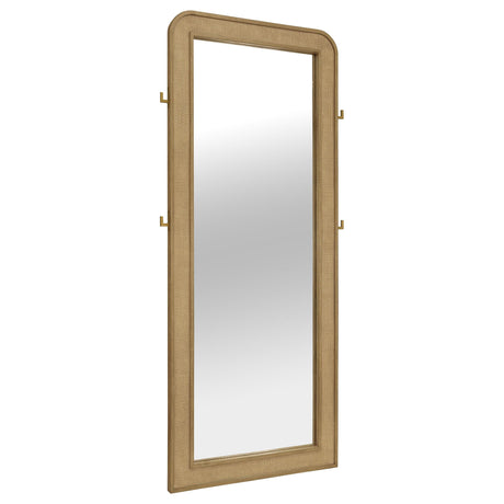 Arini Sand Wash Cane Weave Full Length Standing Floor Mirror by Coaster at Eve Furniture