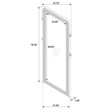 Arini Sand Wash Cane Weave Full Length Standing Floor Mirror by Coaster at Eve Furniture