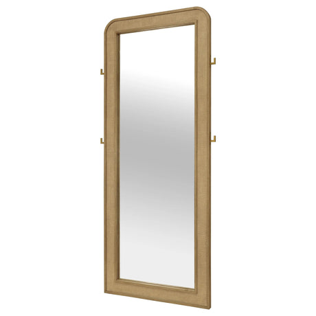Arini Sand Wash Cane Weave Full Length Standing Floor Mirror by Coaster at Eve Furniture
