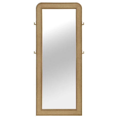 Arini Sand Wash Cane Weave Full Length Standing Floor Mirror by Coaster at Eve Furniture