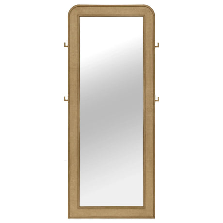 Arini Sand Wash Cane Weave Full Length Standing Floor Mirror by Coaster at Eve Furniture