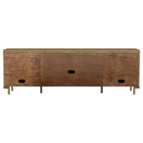 Arini Sand Wash Rattan Cane 2-door TV Stand Media Console by Coaster at Eve Furniture
