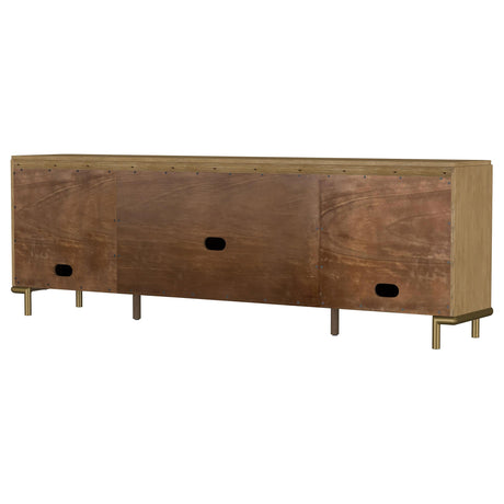 Arini Sand Wash Rattan Cane 2-door TV Stand Media Console by Coaster at Eve Furniture
