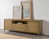 Arini Sand Wash Rattan Cane 2-door TV Stand Media Console by Coaster at Eve Furniture