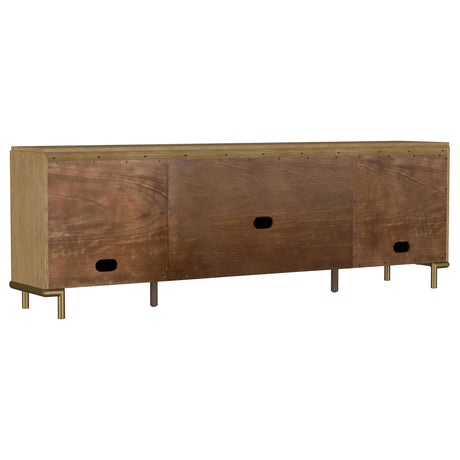 Arini Sand Wash Rattan Cane 2-door TV Stand Media Console by Coaster at Eve Furniture