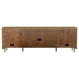 Arini Sand Wash Rattan Cane 2-door TV Stand Media Console by Coaster at Eve Furniture