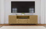 Arini Sand Wash Rattan Cane 2-door TV Stand Media Console by Coaster at Eve Furniture