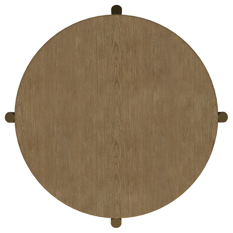 Arini Sand Wash Round End Side Table With Storage Shelf by Coaster at Eve Furniture