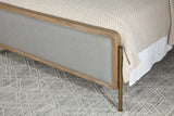 Arini Sand Wash/Gray Upholstered Eastern King Panel Bed by Coaster at Eve Furniture