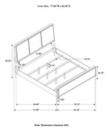 Arini Sand Wash/Gray Upholstered Eastern King Panel Bed by Coaster at Eve Furniture