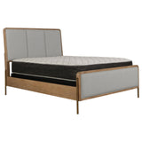 Arini Sand Wash/Gray Upholstered Eastern King Panel Bed by Coaster at Eve Furniture
