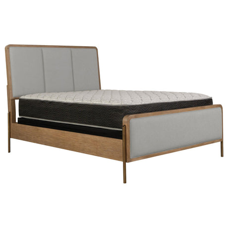 Arini Sand Wash/Gray Upholstered Eastern King Panel Bed by Coaster at Eve Furniture