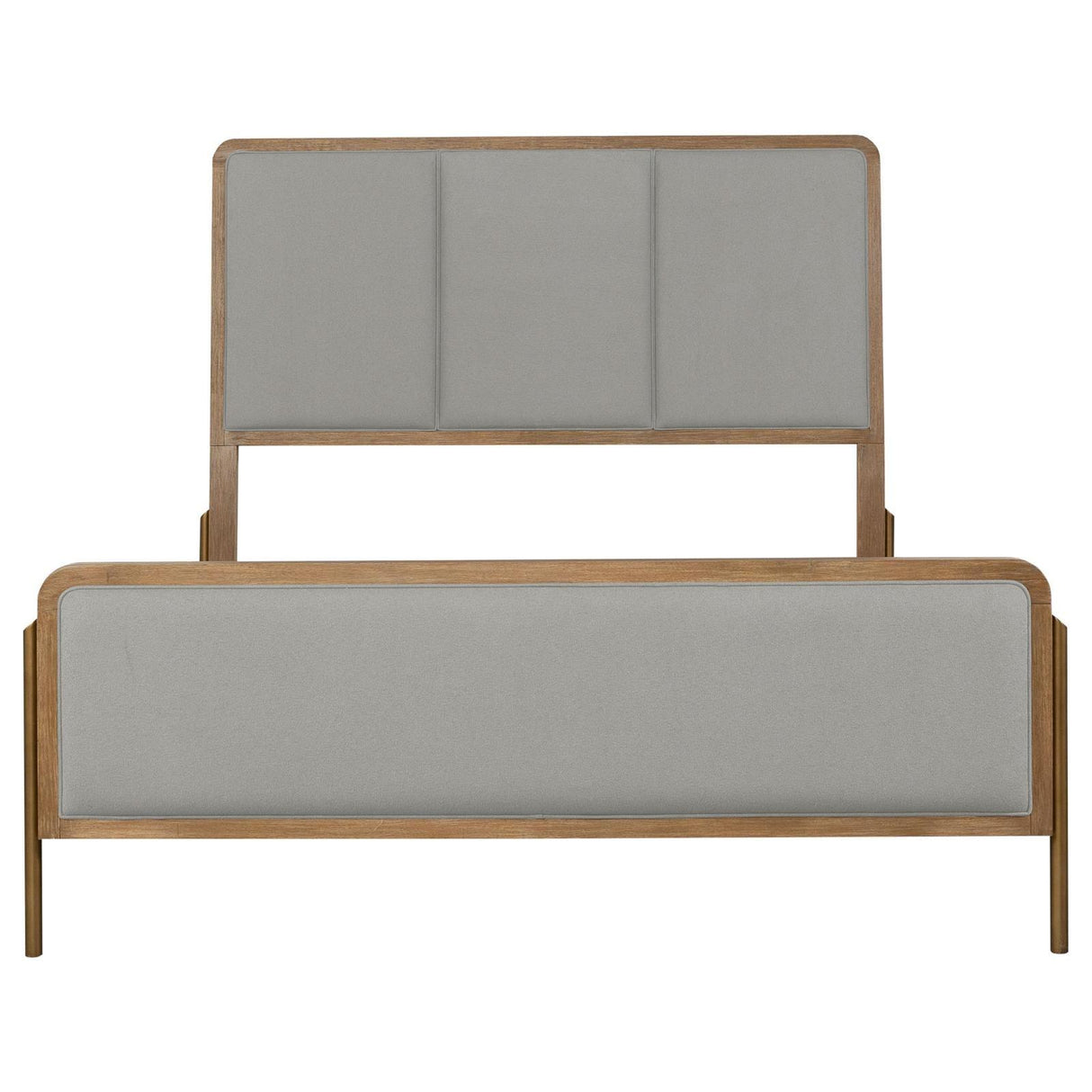 Arini Sand Wash/Gray Upholstered Eastern King Panel Bed by Coaster at Eve Furniture