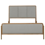 Arini Sand Wash/Gray Upholstered Eastern King Panel Bed by Coaster at Eve Furniture