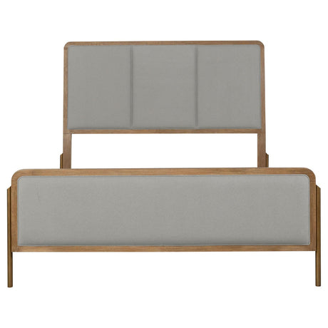 Arini Sand Wash/Gray Upholstered Eastern King Panel Bed by Coaster at Eve Furniture