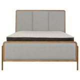 Arini Sand Wash/Gray Upholstered Eastern King Panel Bed by Coaster at Eve Furniture