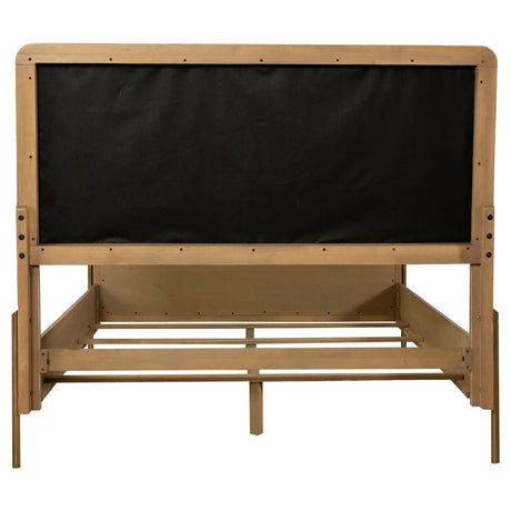 Arini Sand Wash/Gray Upholstered Eastern King Panel Bed by Coaster at Eve Furniture