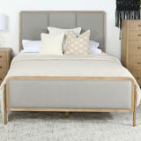Arini Sand Wash/Gray Upholstered Eastern King Panel Bed by Coaster at Eve Furniture