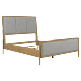 Arini Sand Wash/Grey 5-Piece Upholstered Eastern King Bedroom Set by Coaster at Eve Furniture