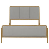 Arini Sand Wash/Grey 5-Piece Upholstered Eastern King Bedroom Set by Coaster at Eve Furniture