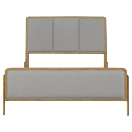 Arini Sand Wash/Grey 5-Piece Upholstered Eastern King Bedroom Set by Coaster at Eve Furniture