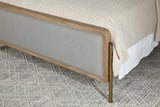 Arini Upholstered Eastern King Panel Bed Sand Wash/Gray