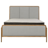 Arini Upholstered Eastern King Panel Bed Sand Wash/Gray