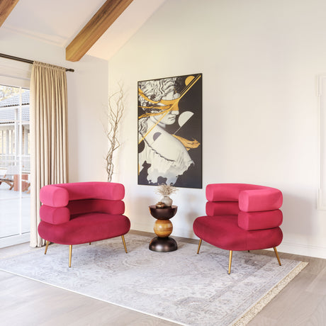 Arish Red Accent Chair by Zuomod at Eve Furniture