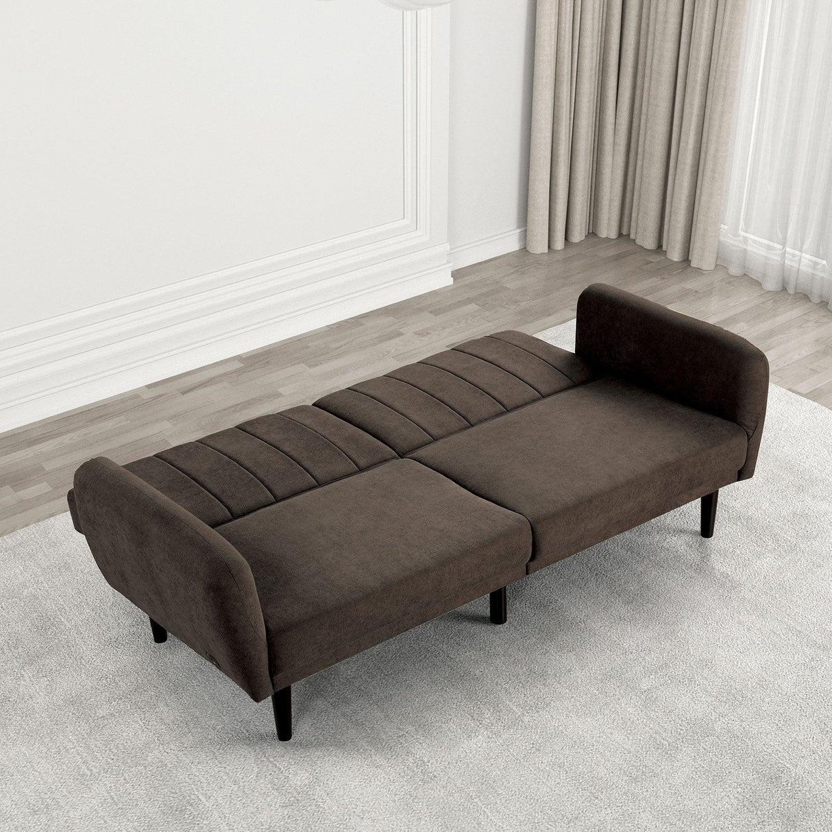 Aristide Brown Futon Sofa by Furniture of America at Eve Furniture