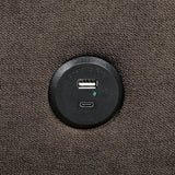 Aristide Brown Futon Sofa by Furniture of America at Eve Furniture