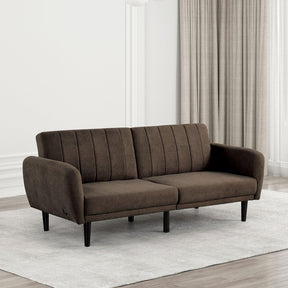 Aristide Brown Futon Sofa by Furniture of America at Eve Furniture
