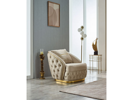 Arizona 3-pieces (Sofa & Loveseat & Chair) Livingroom Set Beige by Furnia at Eve Furniture