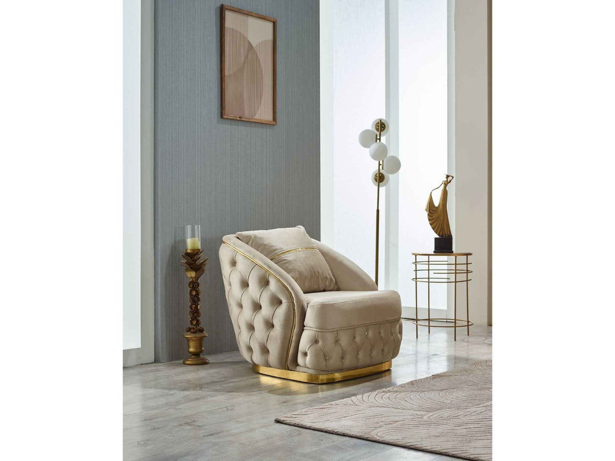 Arizona Beige Chair by Furnia at Eve Furniture