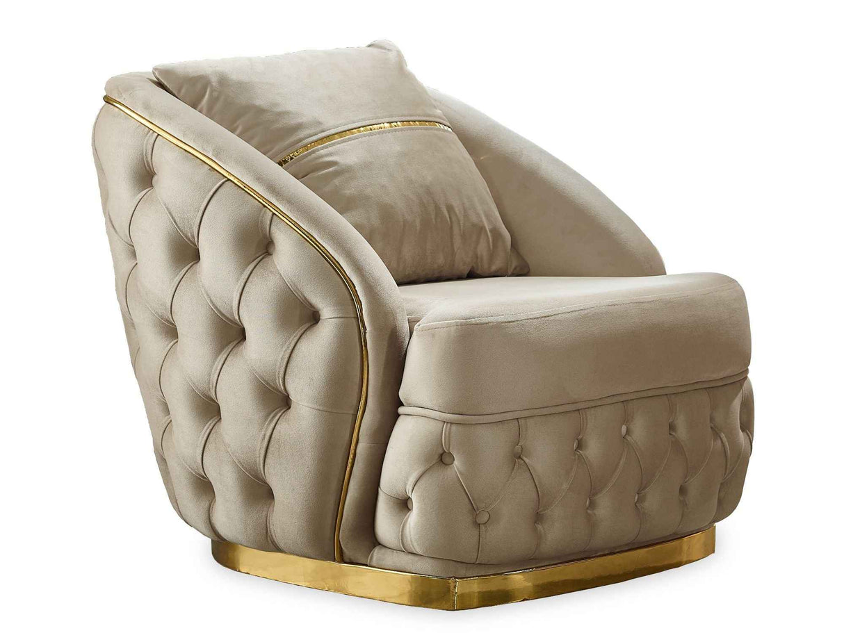 Arizona Beige Chair by Furnia at Eve Furniture